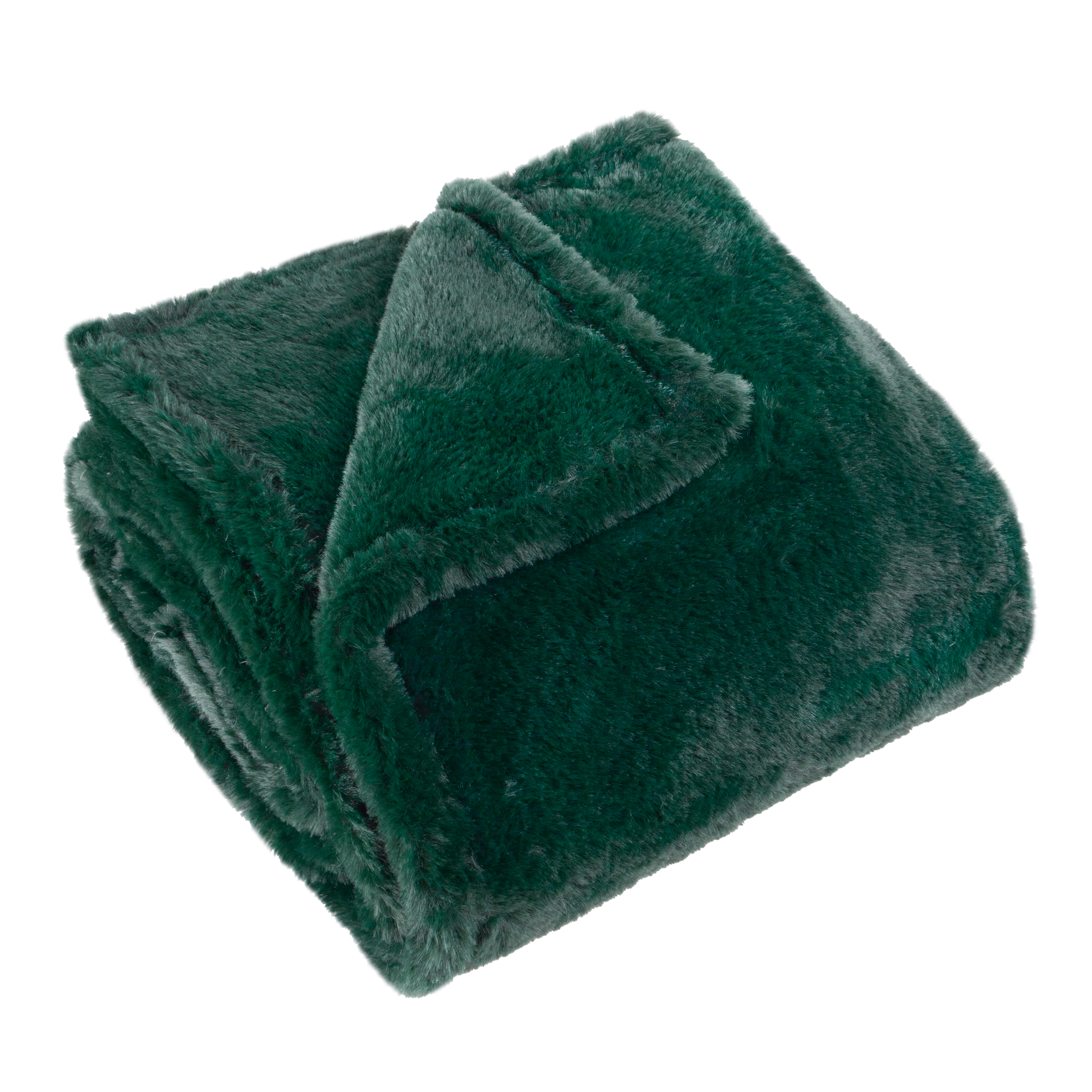 furn. Kallu Double-sided Faux-fur, 130 cm x 180 cm, Green - One Size | furn. Sale | Discount Designer Brands