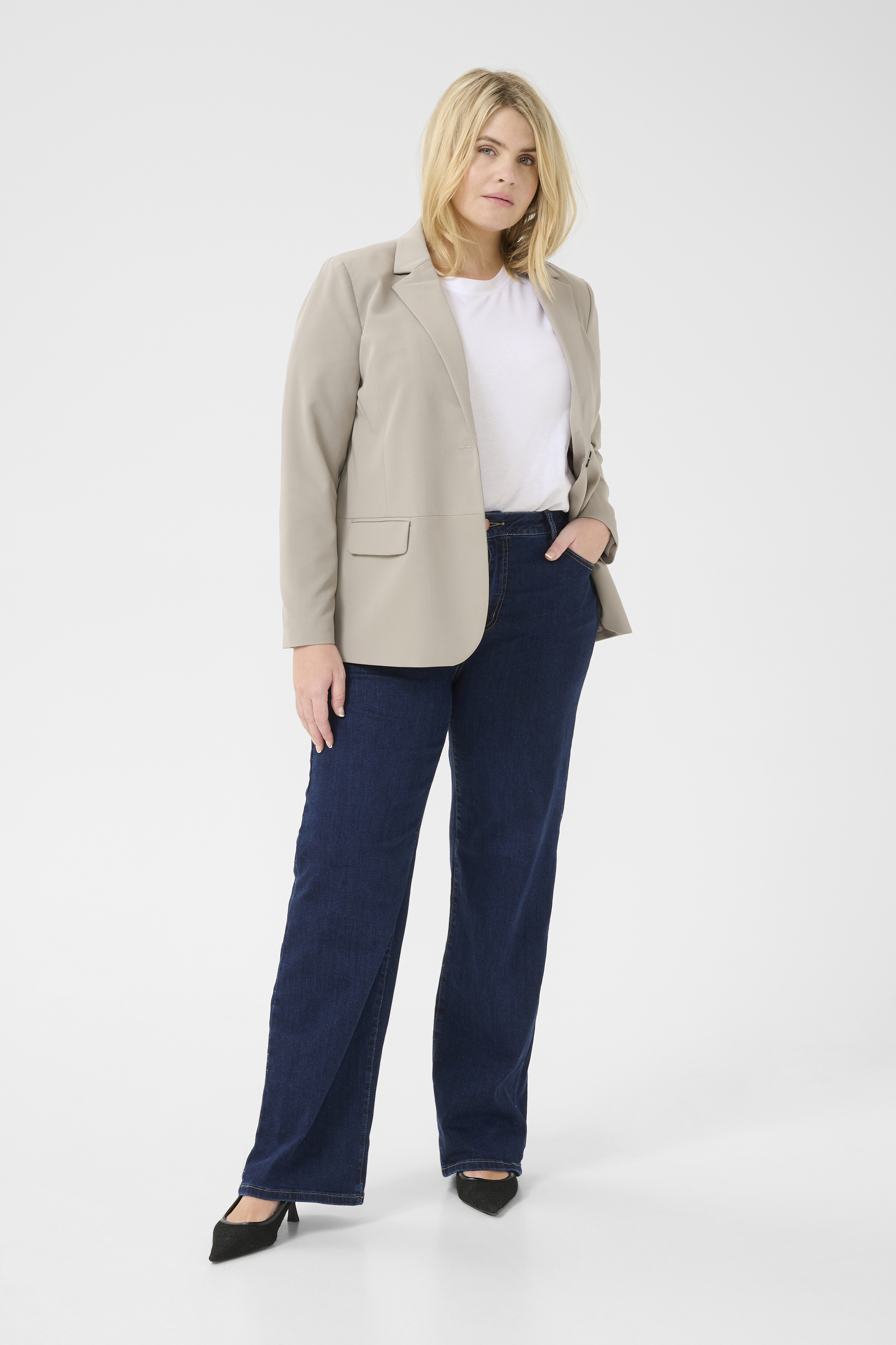 Blazer Tight fit Elephant Skin Melange light grey Image