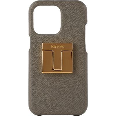 Gray Leather Iphone 12 Case - Black - Tom Ford Cases