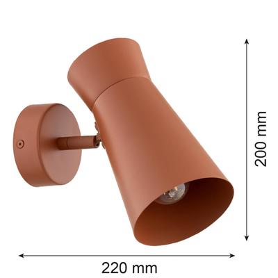 Argon Wandleuchte Lotta, terracotta, Strahler, Stahl, verstellbar Image