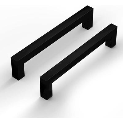 YMYNY 2er-Pack Küchenschrankgriffe, schwarze Möbelgriffe, Lochabstand 128 mm, Küchengriffe, Image
