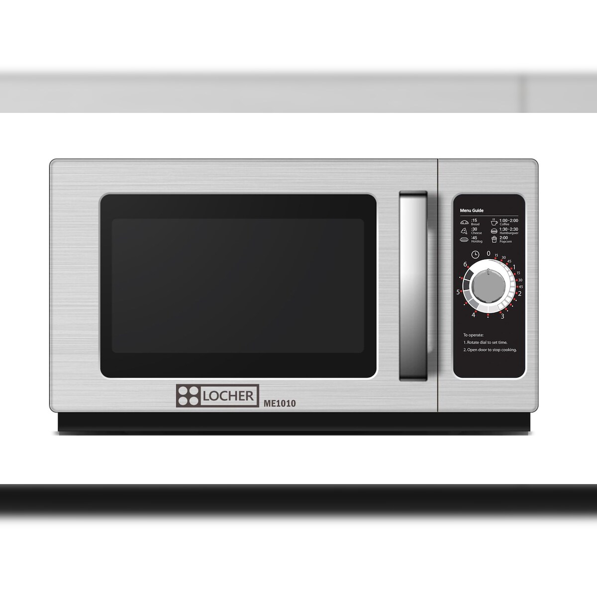 Locher Gewerbe-Mikrowelle ME1010, B. 511 x T. 431 x H. 311 mm, 230 V, Garraumfassungsvermögen 25 Liter Image