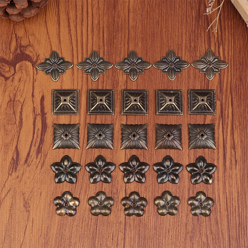 10 Stück Holzkiste Ecke Antik Messing Polsterung Dekorativ für Schmuck Truhe Geschenk Weinkisten Protektoren Hardware