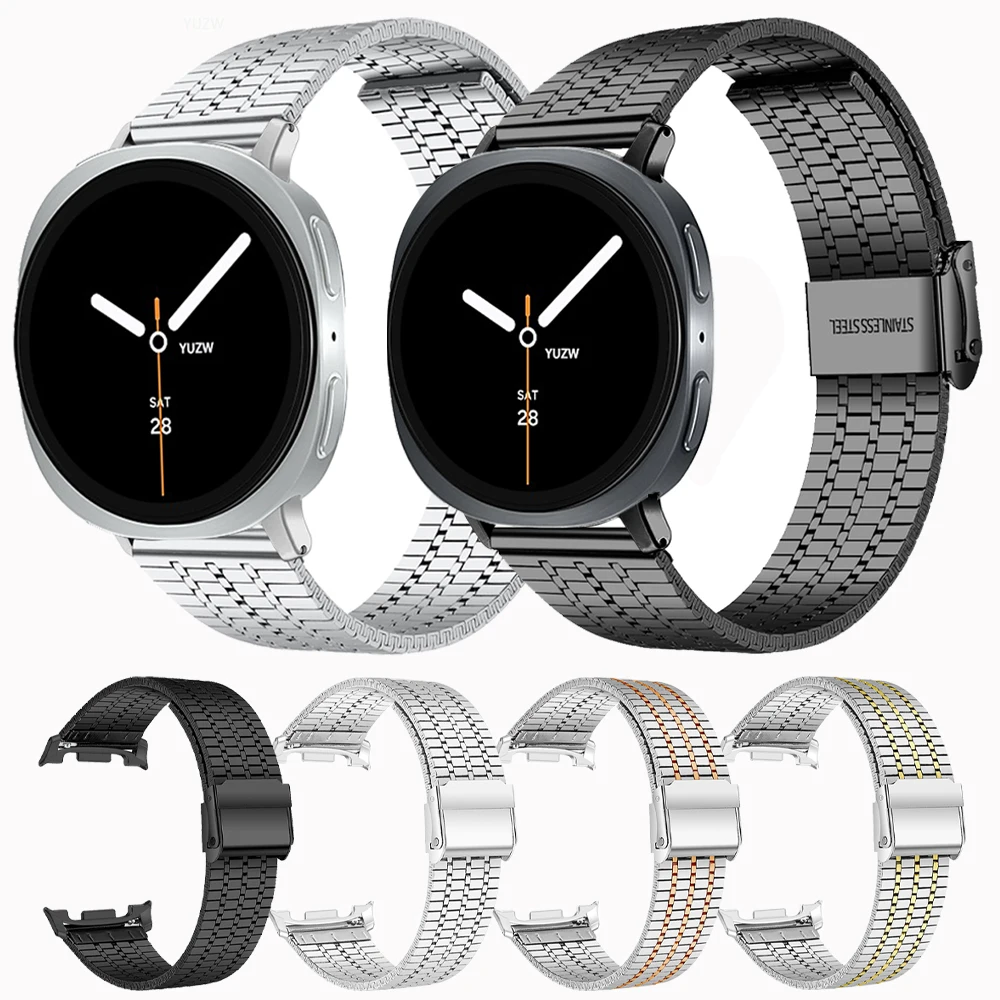 Armband ohne Lücken für Samsung Galaxy Watch 8 Classic 46 mm, Metall-Edelstahlband Galaxy Watch8 Classic 44 mm 40 mm, Ersatzarmband Image
