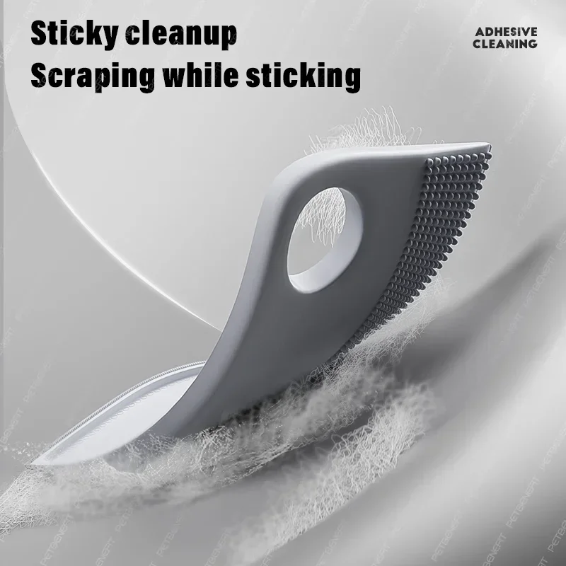 Katzenhaarentferner, statische Fusselrolle, Haustierfellbürste, Silikon, Haarreiniger für Hunde und Katzen, wiederverwendbar, leicht zu reinigen, für Betten, Teppiche, Sofas Image