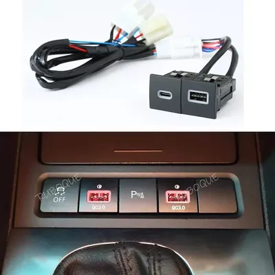 1PC Schnelle Auto Ladegerät Buchse 12V/24V Zigarette Leichter QC3.0 PD USB Interface Verwenden für Volkswagen Jetta 5 MK5 Scirocco Golf 06-12 Image