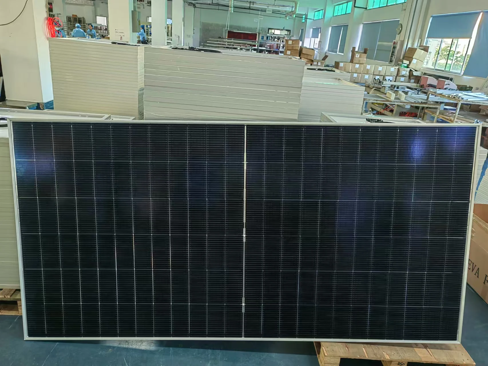 Bifaziales Mono-Solarpanel, 700 Watt, 700 W, Mono-gehärtetes Glas, starres Solarmodul, Solar-Home-System, Camping, Wohnwagen, Auto Image