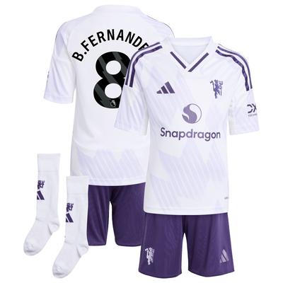 Manchester United adidas Auswärts-Kit Mini 2025-26 mit Aufdruck B. Fernandes 8 Image