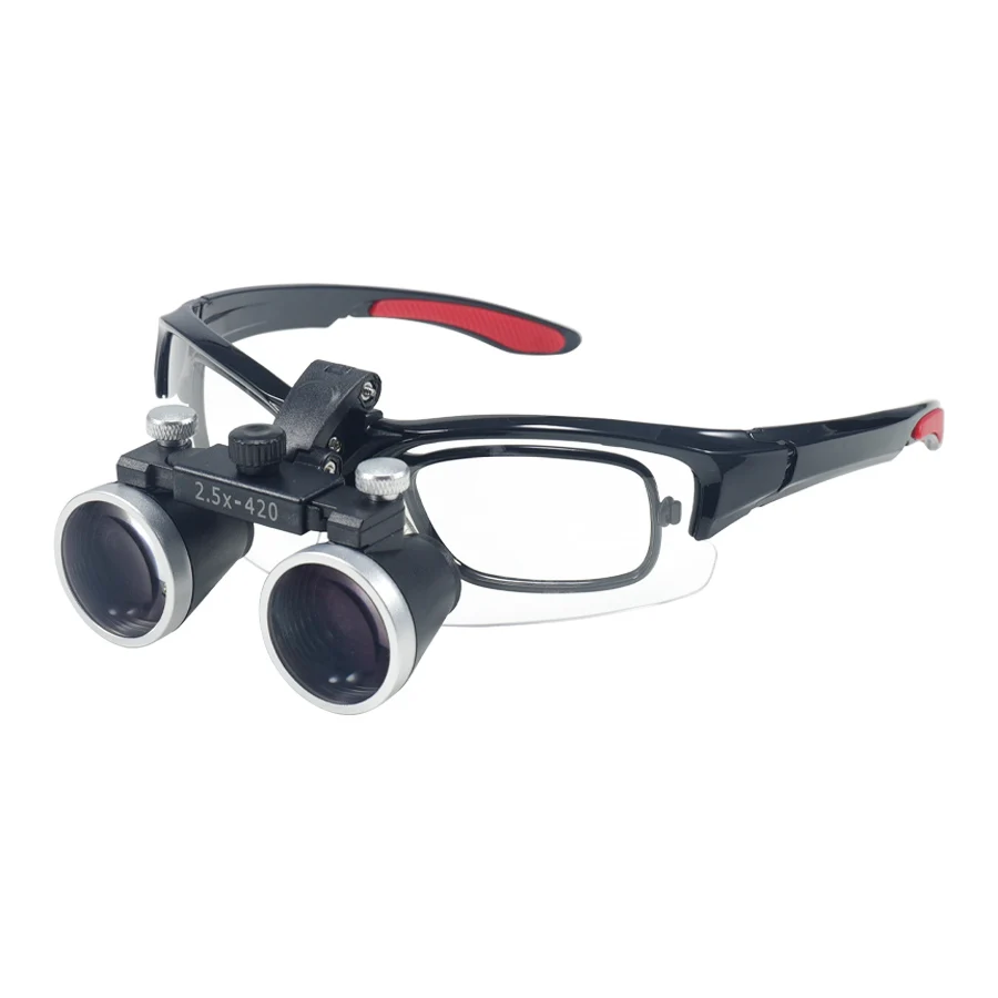 Dentallupen, medizinische Lupe, binokulare Lupe für Zahnarzt, chirurgische Lupen, abnehmbarer Brillenrahmen, neu Image