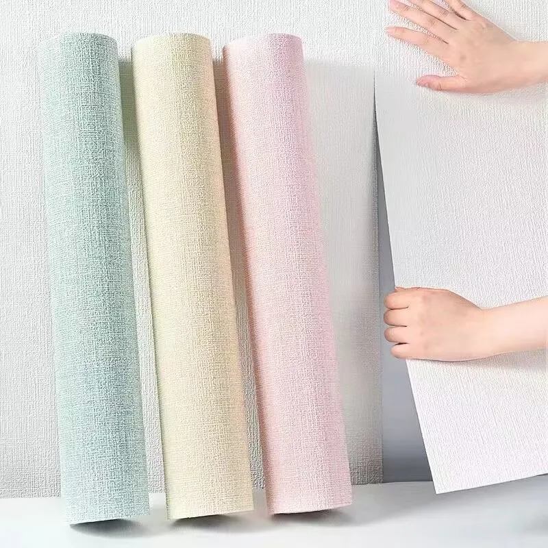 Modernes Schlafzimmer selbstklebende Anti-Schimmel und wasserdichte DIY Wandaufkleber Hintergrund Heimdekoration Tapete Schrank Tapete Image