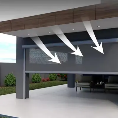 Electric Waterproof Outdoor Roller Blinds Zip Shades Balcony Cafe Dining Room USA Canada UK Australia