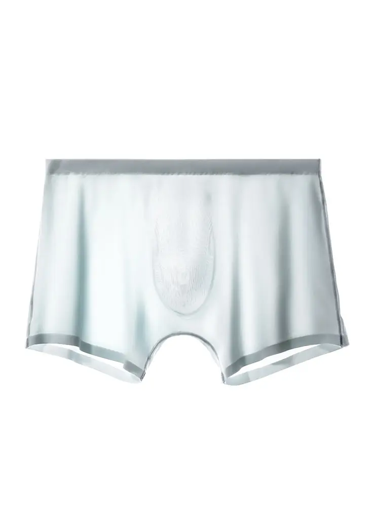 Herrenunterwäsche Herren Ice Silk 3D Punch Bottom Crotch Boxer Nahtlose ultradünne Boxershorts Sommer atmungsaktive Shorts Head Image