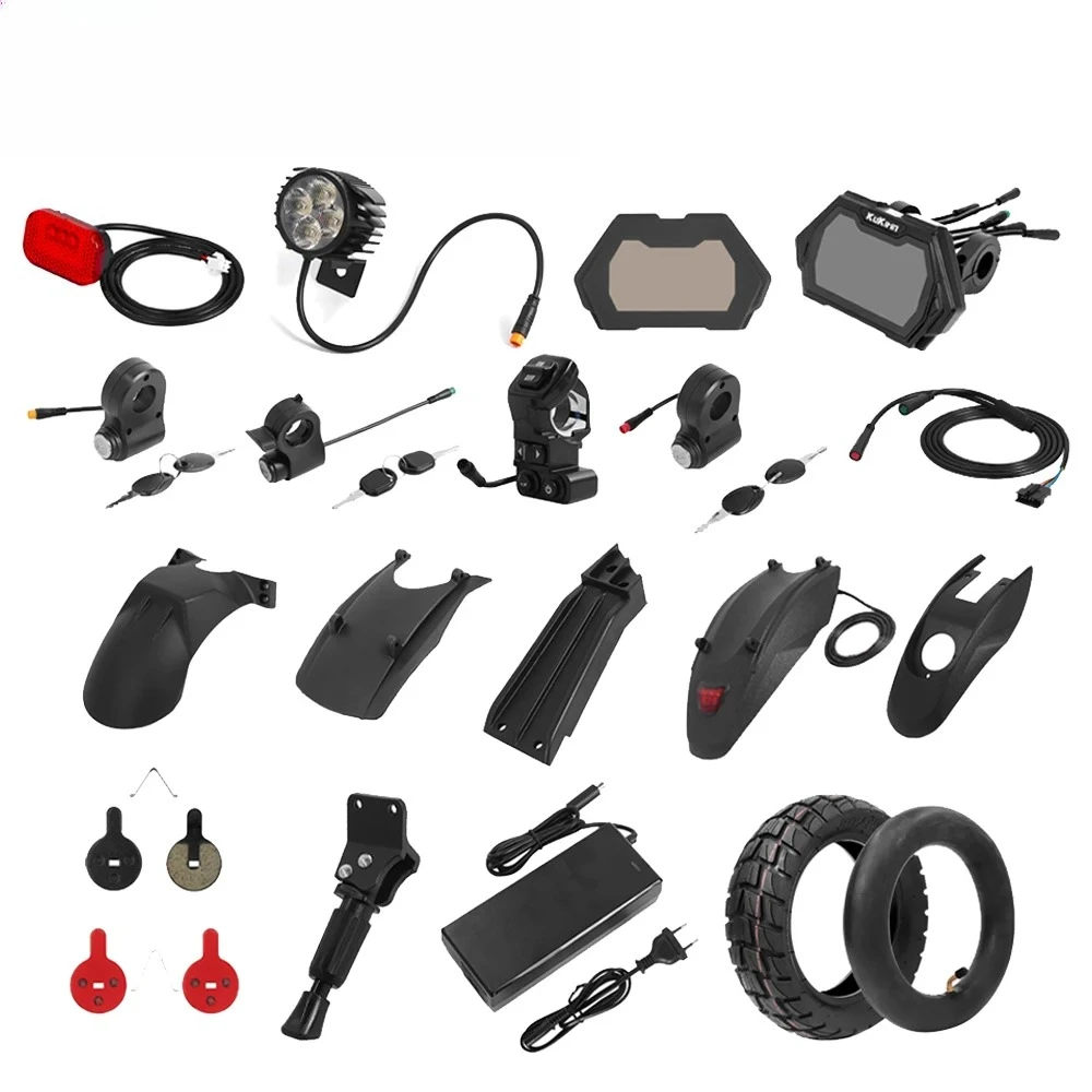 Vari accessori per Kukirin G2 Pro E-Scooter Pneumatico Parafango Cruscotto Caricatore UE USA Interruttore acceleratore a pollice Faro Cavalletto