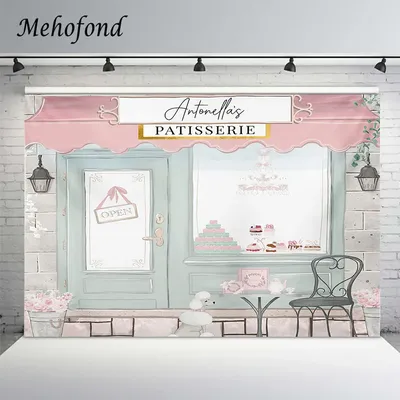 Sweet Shop Candy Bar Cake Smash Backdrop Girl Birthday Party Decor Custom Banners Photography Background Studio Photozone Props
