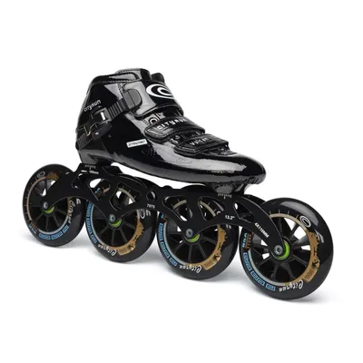 Carbon Fiber Cityrun Professional Speed Inline Roller Skates, Kids Adult Patines 4 Wheels Racing Roller Skating Shoes