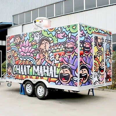 Food Truck Trailer Camper Trailer House Ice Cream Truck Mobile Kitchen Box Trailer Mobile Bar Trailer