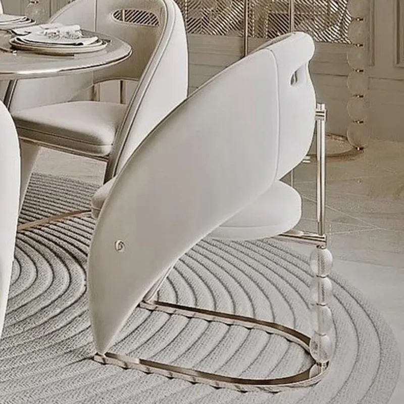 Soft Dining Chair Nordic Modern Armchairs Living Room Relaxing Cafe Chair Aesthetic Individual Chairs Home Furniture Kitchen