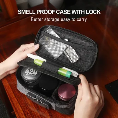 Smell Proof Bag Large-capacity With Lock Activated Carbon Deodorant Bag Portable Pipe Bag Convenient DROPSHIPPING