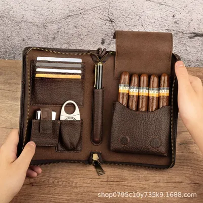 New Vintage Men's Multifunctional Cigar Cases Travel Wrist Convenient Cigar Protector Male Gift Cigar Accessories