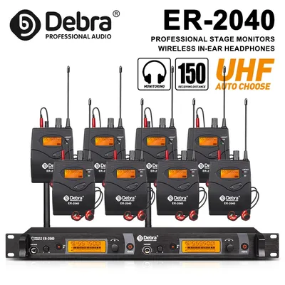 ER-2040 Professional Wireless In-Ear Monitoring System, UHF with Multiple Receivers for Small Concerts and Stage Performances