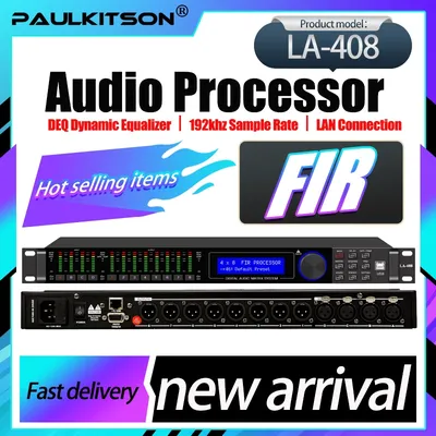 Paulkitson LA Series Digital Audio Processor 192KHz Professional Processor Audio 64-Bit DSP With Fir Speaker Management System