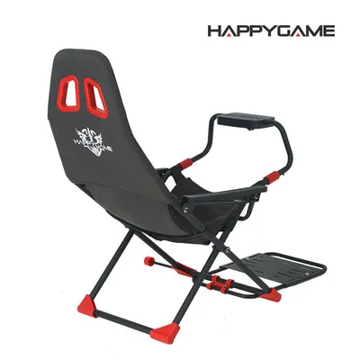Foldable racing simulator seat bracket home driving game steering wheel display pedal bracket