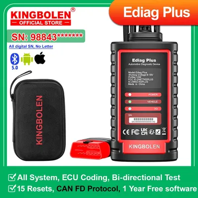 THINKCAR Thinkdiag 2, KINGBOLEN Ediag plus CAN FD protocol All System Car diagnostic tools ECU coding OBD2 scanner