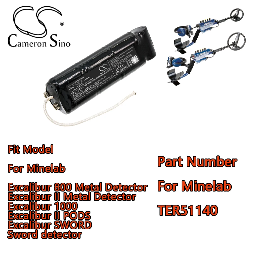 Equipment, Survey, Test Battery for Minelab Excalibur 800 Metal Detector II Metal Detector 1000 II PODS SWORD Sword detector