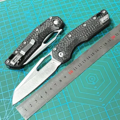 Kesiwo OEM M-S-I M390MK Blade Folding Knife Carbon Fiber Handle Hunting Kitchen Survival Outdoor Tool Utility Camping EDC Knife