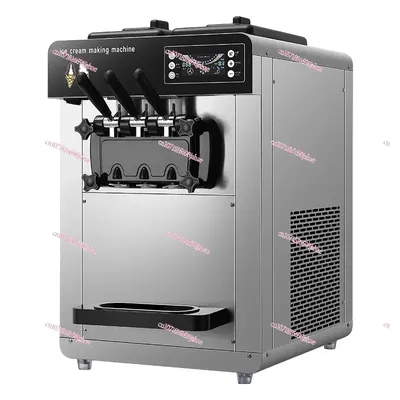 Desktop Vertical Ice Cream Machine Automatic Sundae Cone Soft Ice Cream MachineLarge Capacity Commercial