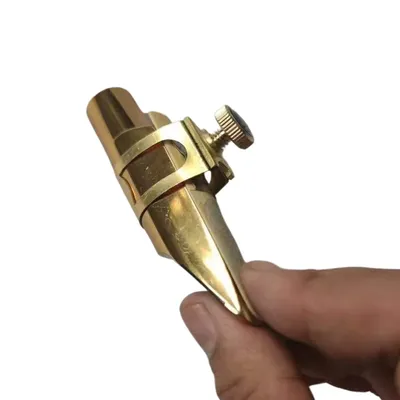 Pure metal saxophone ligature suitable for alto, tenor, soprano saxophones, new gold model