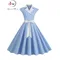 Notched Collar Vintage Solid Party Dresses Women Summer Sleeveless Belted Midi Swing Sundress