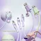 Cute Sanrio Charging Cable 3 in 1 Cinnamoroll Kuromi Melody Fast Charge Data Cable Universal with Typec USB Lighting Smartphone
