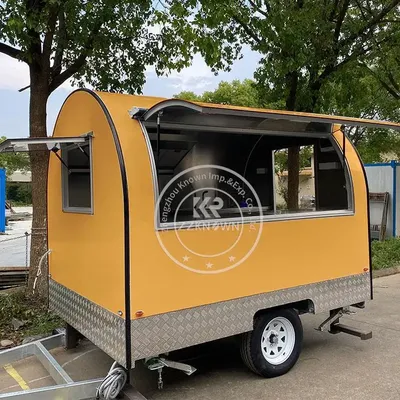 Customized Size Food Truck Mobile Kitchen Ice Cream Truck Coffee Cart Food Van Concession Catering Trailers For Sale