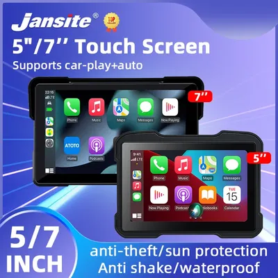 5 7 inch Portable Motorcycle DVR LCD Display IPX7 Waterproof Monitor For Wireless Apple Carplay Android Auto Moto Car Play