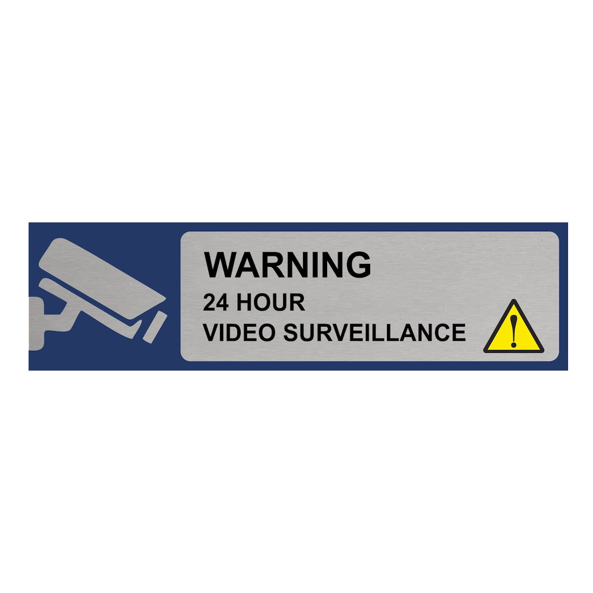 CombiCraft Aluminium Türschild Warning: Camera Surveillance 165x45mm mit 3M-Tape zur Befestigung, einfache Kennzeichnung von Räumen und Bereichen Image