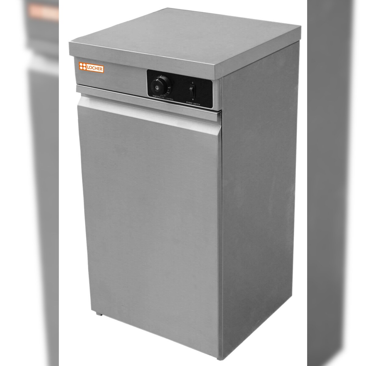 LOCHER ï»¿Tellerwärmeschrank LTW60, Edelstahl, 1- türig, 1 Zwischenboden, verstellbar, 230 V Image