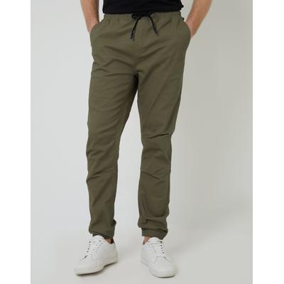 Khaki Green Jogger Style Drawcord Trousers