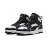 Sneaker PUMA "RBD BREAK MID", Gr. 45, schwarz-weiß (puma weiß, puma schwarz, puma weiß), Leder, mehrfarbig, sportlich, Schuhe