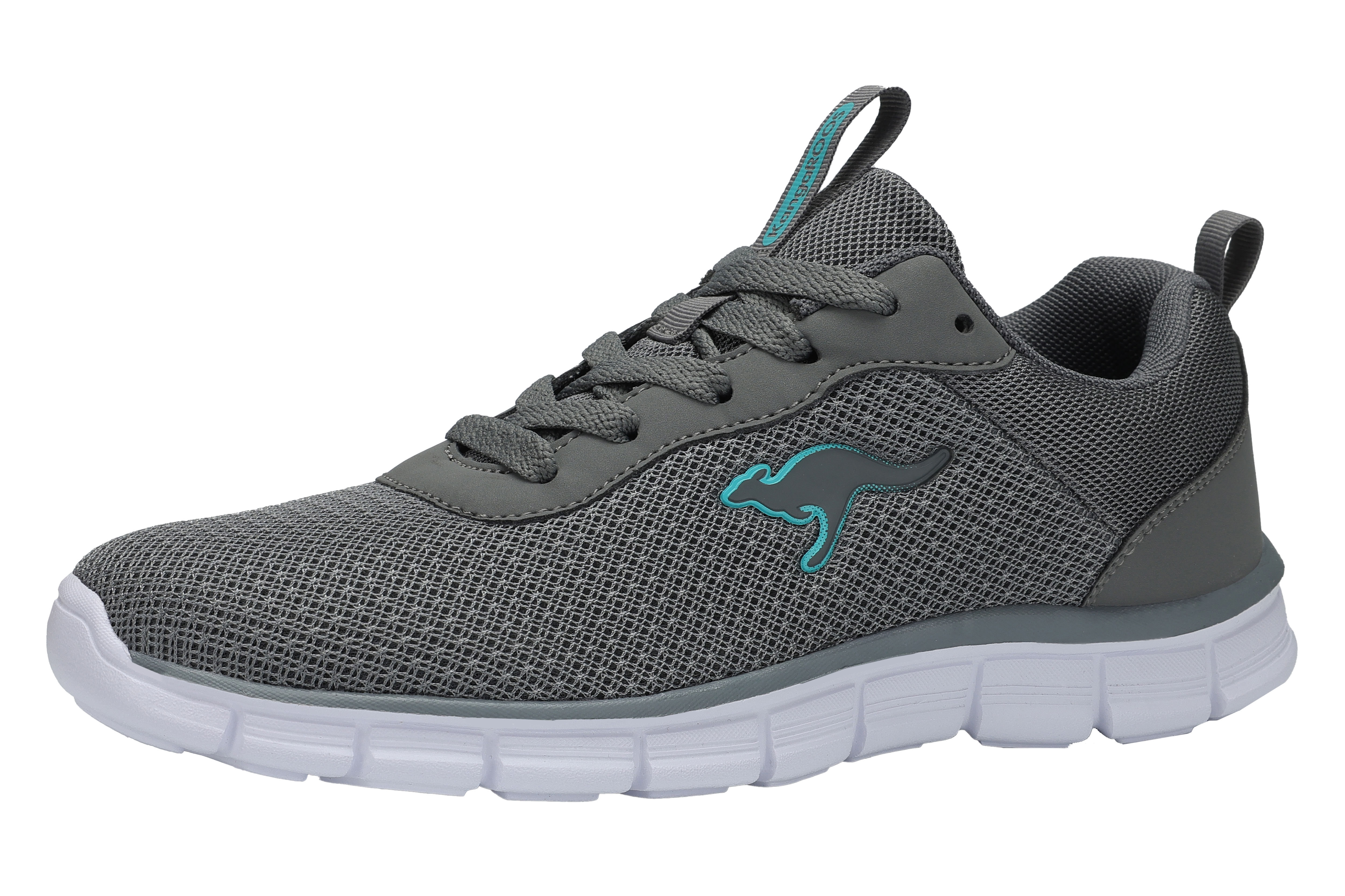 Sneaker KANGAROOS "K-RF ALEA", Gr. 42, grau (steel grau, ocean), Synthetik, Textil, Schuhe