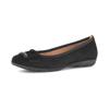 Ballerina GABOR, Damen, Gr. 44, schwarz, Ziegenveloursleder, unifarben, elegant, Schuhe, Businessschuh, Schlupfschuh mit Hovercraft-Luftkammern