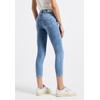 Slim-fit-Jeans STREET ONE, Damen, Gr. 26, Länge 26, blau (light blau washed), Jeans, 84% Baumwolle, 13% Polyester, 3% Elasthan, unifarben, casual, 7/8-Länge, Jeans, softer Materialmix