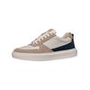 Sneaker GEOX "Geox Sneaker Leder/Textil", Herren, Gr. 42, beige (beige, weiß), Leder, Textil, casual, Schuhe