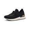 Sneaker TAMARIS "Tamaris Sneaker Textil", Damen, Gr. 40, gold (schwarz, gold), Textil, casual, Schuhe