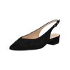 Slingpumps PETER KAISER "Peter Kaiser Pumps Veloursleder", Damen, Gr. 39, schwarz, Veloursleder, elegant, Schuhe
