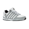 Sneaker K-SWISS "RINZLER", Gr. 46, weiß, ultimate grau, metallic silber, Leder, sportlich, Schuhe