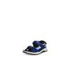Riemchensandale ECCO "X-TRINSIC K", Kinder, Gr. 33, blau (blau, schwarz), Leder, Textil, kontrastfarbene Details, sportlich, Schuhe, Outdoorsandale, Trekkingschuh, Sommerschuh mit Klett