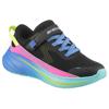 Sneaker SKECHERS "WAVE 92", Kinder, Gr. 30, schwarz (schwarz multi), Lederimitat, Textil, kontrastfarbene Details, sportlich, Schuhe, Halbschuh mit Klettverschluss, Größenschablone zum Download