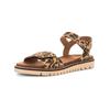 Pantolette ARA "Ara Sandalen Leder", Damen, Gr. 40, braun (leopard), Leder, casual, Schuhe