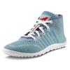 Barfußschuh LEGUANO "GO", Damen, Gr. 44, blau (hellblau), Textil, sportlich, Schuhe, Bequemschuh, Komfortschuh, Schnürboots, flexible Halbkugellaufsohle